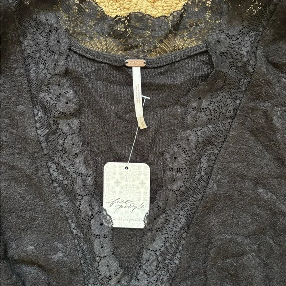 Free People Black Lace Detail Dress - Picture 2 of 4